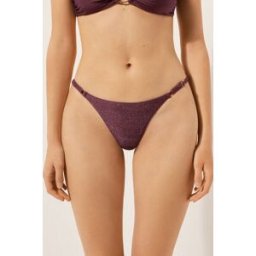 Calzedonia Tanga k plavkám Golden Golden Glow Žena Bordová Velikost M/L