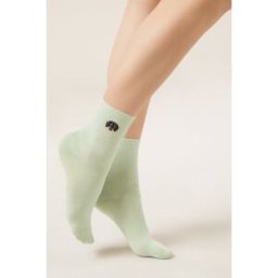 Calzedonia Ponožky s výšivkou Dogs Žena Zelená Velikost TU