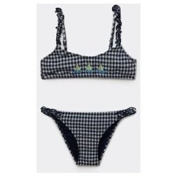 Calzedonia Dívčí dvoudílné plavky Green Vichy Dívka Modrá Velikost 4