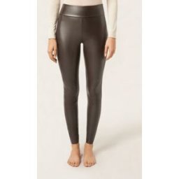 Calzedonia Termo kalhoty s koženým efektem Žena Hnědá Velikost XS