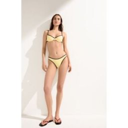 Calzedonia Kalhotky k plavkám Bicolor Piping Žena Černá Velikost L