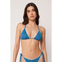Calzedonia Trojúhelníková podprsenka k plavkám Sea Corals Žena Modrá Velikost 2