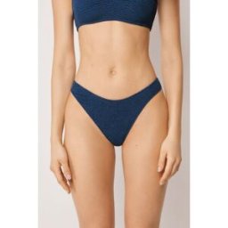 Calzedonia Plavkové Brazilky Crinkle Waves Žena Modrá Velikost M