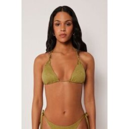 Calzedonia Trojúhelníková podprsenka k plavkám Wild Jungle Žena Zelená Velikost 4
