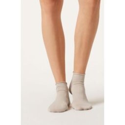 Calzedonia Krátké bavlněné ponožky bez lemu Žena Přírodní Velikost 39-41