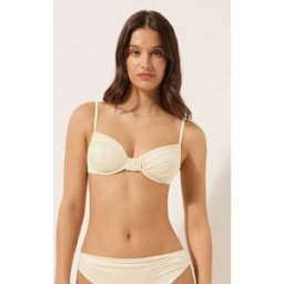 Calzedonia Balkonová podprsenka k plavkám Shiny Satin Žena Přírodní Velikost 3