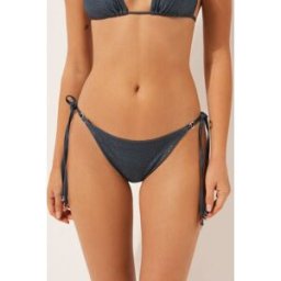 Calzedonia Brazilky na mašle k plavkám Glowing Python Žena Modrá Velikost L