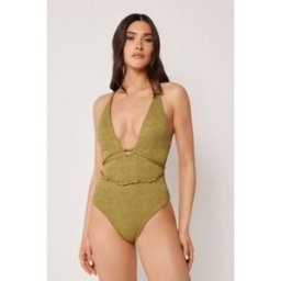 Calzedonia Jednodílné plavky Wild Jungle Žena Zelená Velikost L