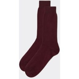 Calzedonia Krátké pánské ponožky s mercerovanou bavlnou Člověk Bordová Velikost 12MZ