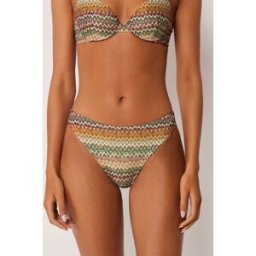Calzedonia Kalhotky k plavkám Elegant Ethnic Žena Zelená Velikost S