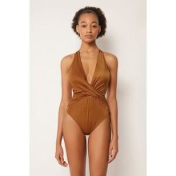Calzedonia Jednodílné plavky Shiny Satin Žena Hnědá Velikost M