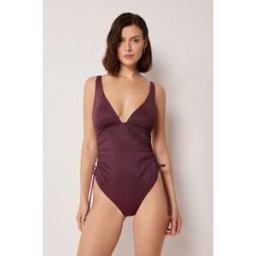 Calzedonia Jednodílné plavky Golden Glow Žena Bordová Velikost S