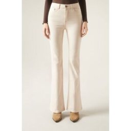 Calzedonia Elastické zvonové džíny Žena Bílá Velikost XS