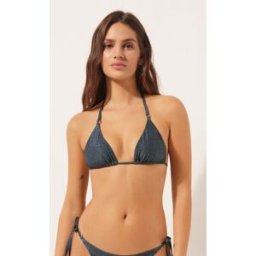 Calzedonia Trojúhelníková podprsenka k plavkám Glowing Python Žena Modrá Velikost 5