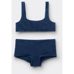 Calzedonia Dívčí Dvoudílné Plavky Crinkle Waves Dívka Modrá Velikost 6