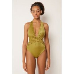 Calzedonia Jednodílné plavky Shiny Satin Žena Žlutá Velikost M