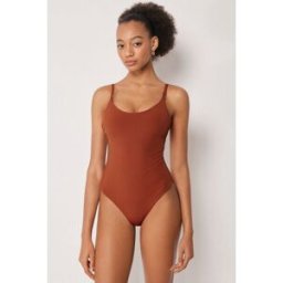 Calzedonia Klasické jednodílné plavky Premium Fit Žena Hnědá Velikost XS