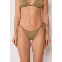 Calzedonia Brazilky na šňůrky k plavkám Sophisticated Shine Žena Hnědá Velikost L