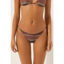 Calzedonia Tanga k plavkám Golden Chevron Žena Hnědá Velikost M/L