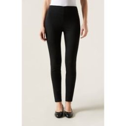 Calzedonia Přiléhavé denimové legíny s vysokým pasem Žena Černá Velikost XS