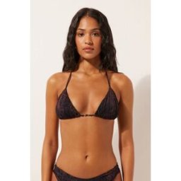 Calzedonia Trojúhelníkový bikinový top Dark Animalier Žena Hnědá Velikost 4