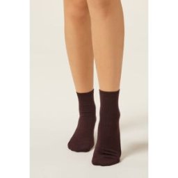 Calzedonia Krátké ponožky se strukturovaným lemem Žena Hnědá Velikost 39-41