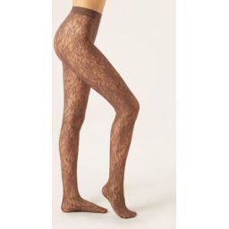 Calzedonia Punčocháče s květovanou krajkou Žena Šedá Velikost XS