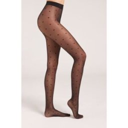 Calzedonia Průsvitné 30denové punčocháče se srdíčky Žena Černá Velikost 3/4