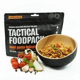 TACTICAL FOODPACK jídlo dehydrované těstoviny s hovězím masem a boloňskou omáčkou