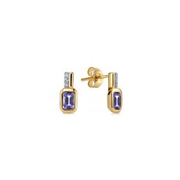 Působivé náušnice s tanzanity 0,45 ct Madison KU2082N