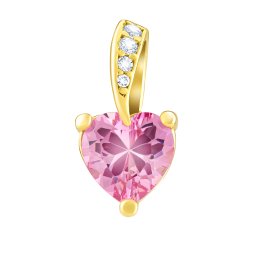 Silvego Zlatý přívěsek srdce Karen ze žlutého zlata s růžovým Brilliance Zirconia - FNN22682PGY