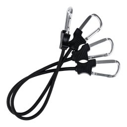 FOSCO gumicuk 60 cm s karabinami 2 kusy ČERNÝ