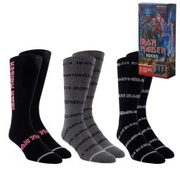 ponožky set 3 párů - dárková krabička IRON MAIDEN - PERRI´S SOCKS - IMD370-078-O-M