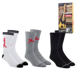 ponožky set 3 párů - dárková krabička FENDER VOLUME CREW - PERRI´S SOCKS - FGA375-087-O-M