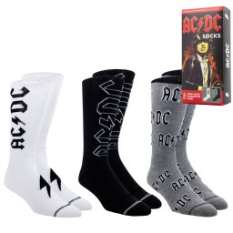 ponožky set 3 párů - dárková krabička AC/DC - PERRI´S SOCKS - ACD370-087-O-M