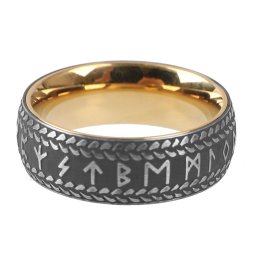 prsten Viking Rune - Yellow - SS8-R219 yellow
