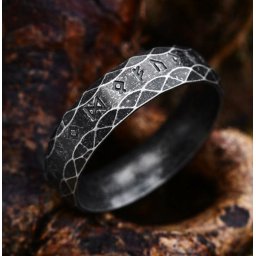 prsten Viking Runes - SS8-R225 black