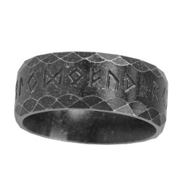 prsten Viking Runes Odin Norse - SS8-R202 - black