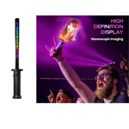 LED světelná tyč s holografickým efektem 96×96px RGB barevná na micro SD - 7W