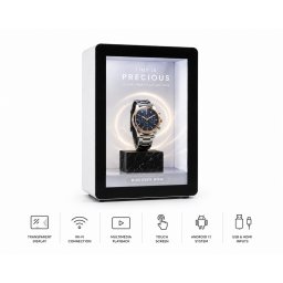 Transparentní LCD displej box - reklama produktů, skříňka s průhledným displejem - 10.1"