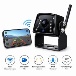 WiFi couvací kamera do auta HD 1080P – bezdrátový přenos obrazu do mobilu (Android i iOS)