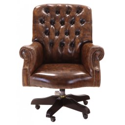indickynabytek.cz - Kancelářská židle Chesterfield Office chair z pravé hovězí kůže Whisky
