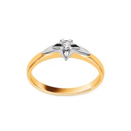 Zlatý zásnubní diamantový prsten Always, 14K BSBR012M