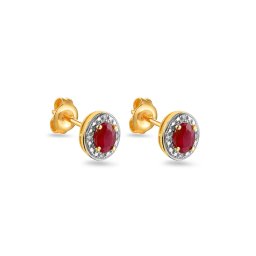 Rubínové náušnice 0,44 ct Kayia, 14K IZBR091RN