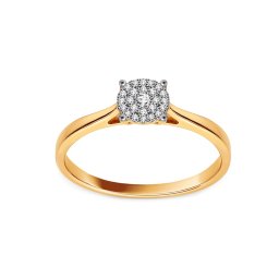 Unikátní diamantový prsten Gia, žluté zlato 14K IZBR1509