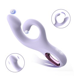 Sex HD - G-bod vibran strojek s ramnkem na klitoris (fialov)