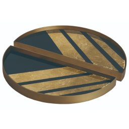 Výprodej Ethnicraft designové podnosy Half Moon Glass Tray - Chevron