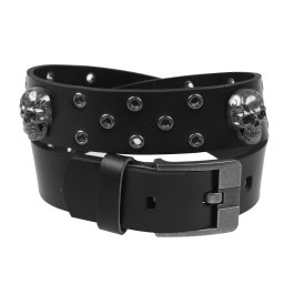 pásek LEATHER & STEEL FASHION - Skull - LSF2 54