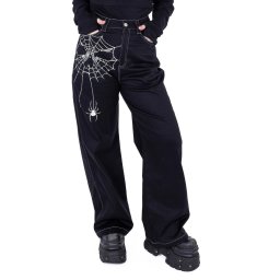 dámské kalhoty - baggy HEARTLESS - WIDOW MAKER - BLACK - P-WIDMA-B