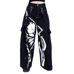 dámské kalhoty - baggy HEARTLESS - PIXIE DUST - BLACK - P-PXDST-B